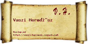 Vaszi Hermész névjegykártya